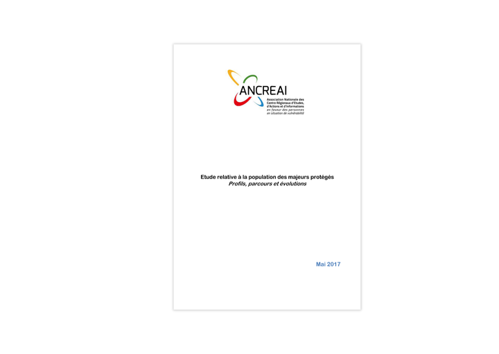 Couverture du document édité par l'Ancreai Etude relative à la population des majeurs protégés